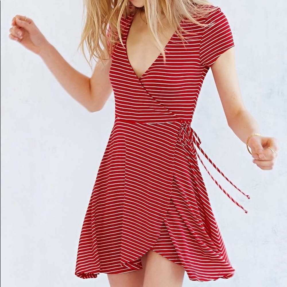 Urban Outfitters Kimchi Blue Red Striped Dress